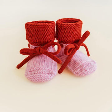 Booties - Cotton candy / Red